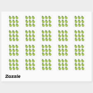 Sticker Carré Pomme verte
