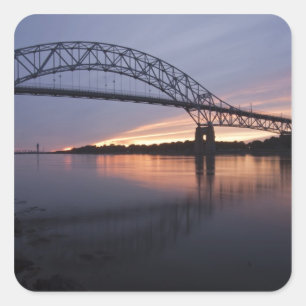 Sticker Carré Pont de Sagamor au-dessus du canal de Cape Cod