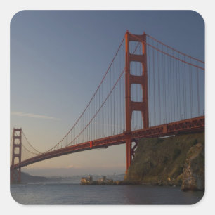 Sticker Carré Pont Golden Gate et San Francisco 3