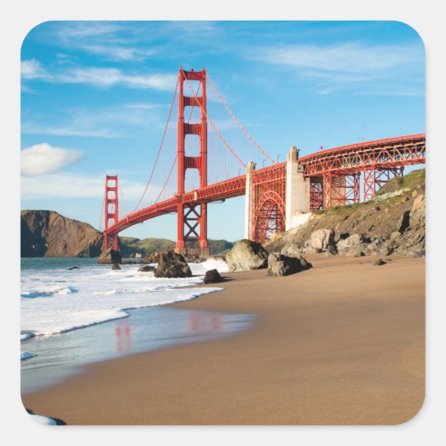 Sticker Carré Pont Golden Gate | San Francisco (Devant)