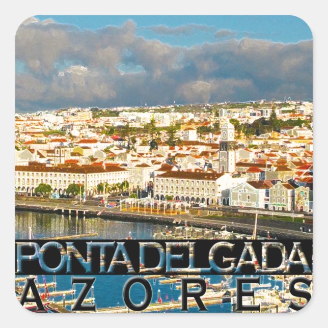 Sticker Carré Ponta Delgada (Devant)