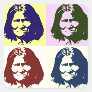 Sticker Carré Pop Art Geronimo