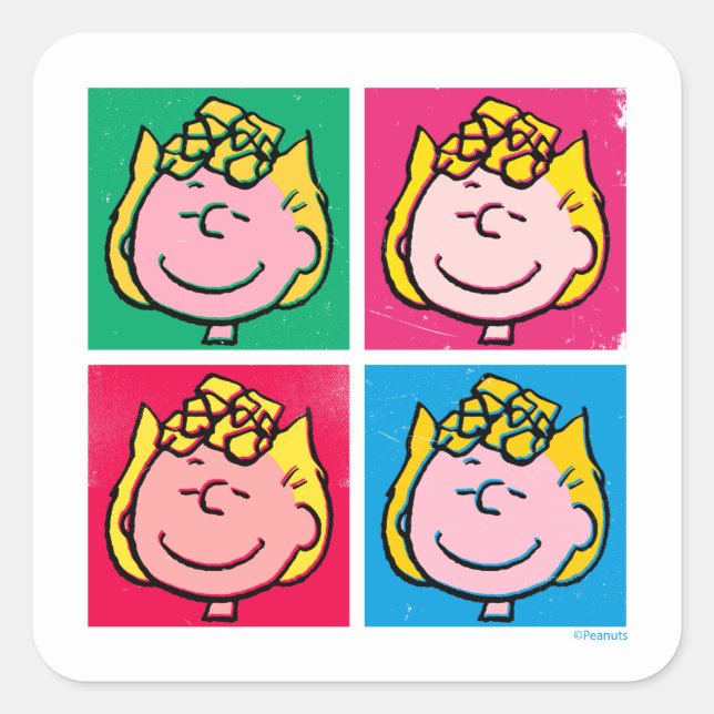 Sticker Carré Pop Art Sally | Mod pour vous Motif (Devant)