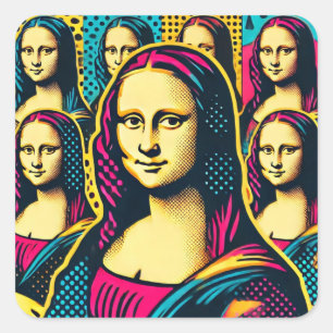Sticker Carré Pop Lisa