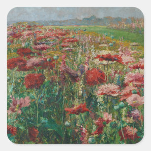 Sticker Carré Poppies en fleurs - Olga Wisinger-Florian