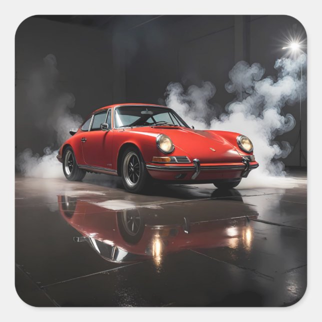 Sticker Carré Porsche 911 1964 (Devant)