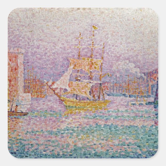 Sticker Carré Port de Marseille, vers 1906 (Devant)