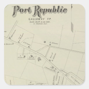 Sticker Carré Port Republic, Galloway Tp, New Jersey