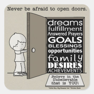 Sticker Carré Portes ouvertes