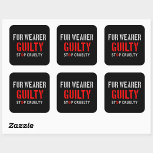 Sticker Carré Porteur de fourrure coupable