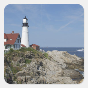 Sticker Carré Portland Head Light, Cape Elizabeth, Maine,