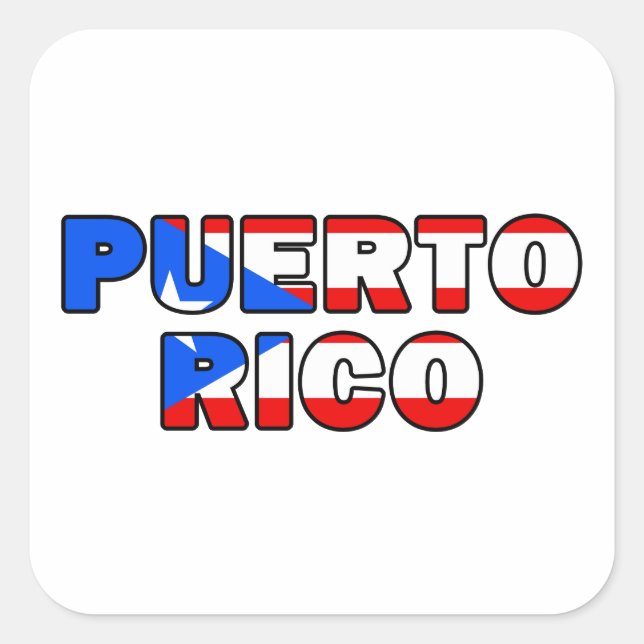 Sticker Carré Porto Rico (Devant)