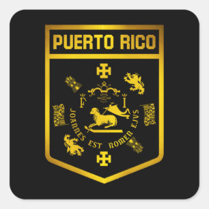 Sticker Carré Porto Rico Emblem