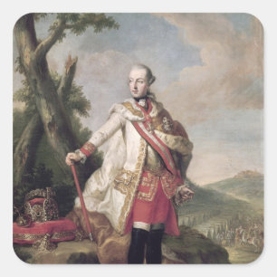 Sticker Carré Portrait complet de Joseph II