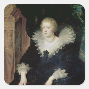 Sticker Carré Portrait d'Anne de l'Autriche c.1622
