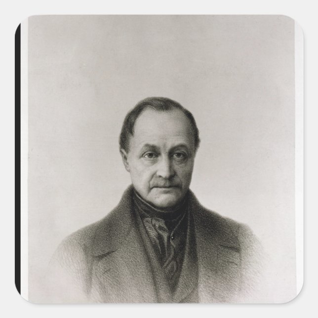 Sticker Carré Portrait d'Auguste Comte, philosophe français (Devant)