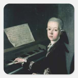 Sticker Carré Portrait de Carl Graf Firmian au piano
