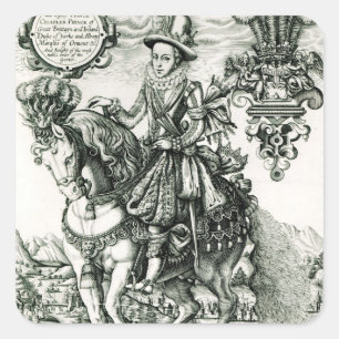 Sticker Carré Portrait de Charles I comme Prince