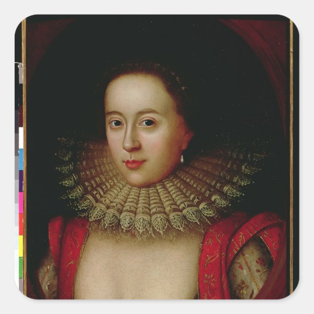Sticker Carré Portrait de Frances Howard Comtesse de Somerset (Devant)