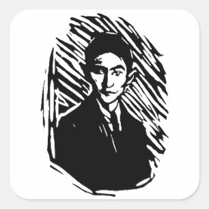 Sticker Carré Portrait de Franz Kafka