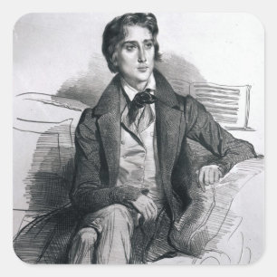 Sticker Carré Portrait de Franz Liszt août 1832
