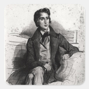 Sticker Carré Portrait de Franz Liszt août 1832