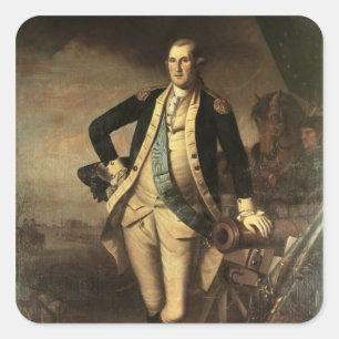 Sticker Carré Portrait de George Washington, 1779