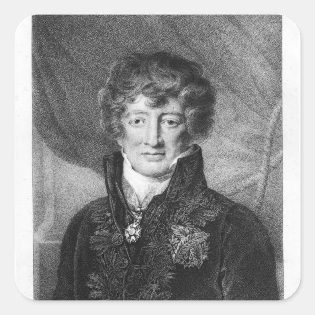 Sticker Carré Portrait de Georges Cuvier (Devant)
