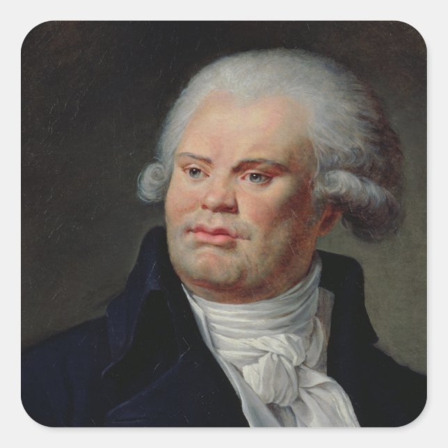 Sticker Carré Portrait de Georges Danton (Devant)