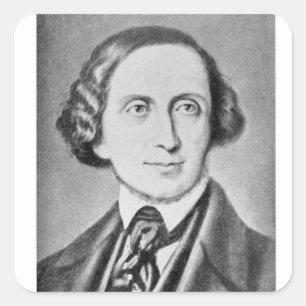 Sticker Carré Portrait de Hans Christian Andersen 2