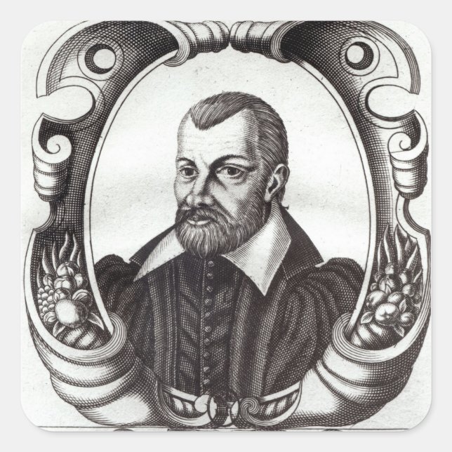 Sticker Carré Portrait de Jean Bodin (Devant)