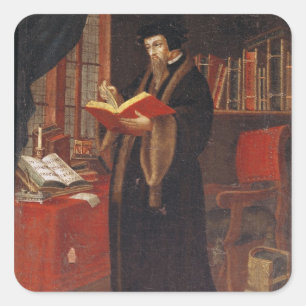 Sticker Carré Portrait de Jean Calvin