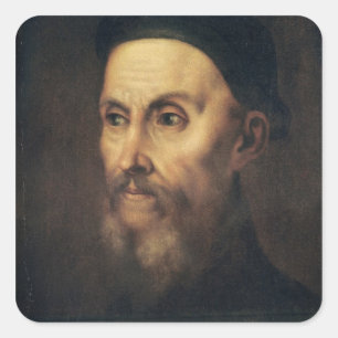 Sticker Carré Portrait de Jean Calvin