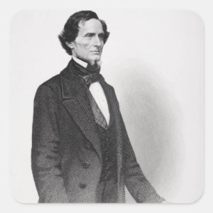 Sticker Carré Portrait de Jefferson Davis