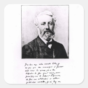 Sticker Carré Portrait de Jules Verne