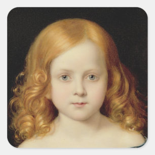 Sticker Carré Portrait de la fille de l'artiste