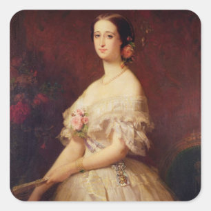 Sticker Carré Portrait de l'impératrice Eugénie 1854