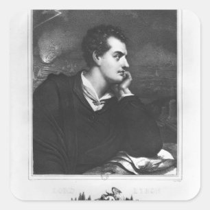Sticker Carré Portrait de Lord Byron