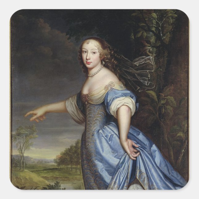 Sticker Carré Portrait de Madame de la Sablière (Devant)