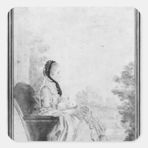 Sticker Carré Portrait de Madame du Deffand, 1760