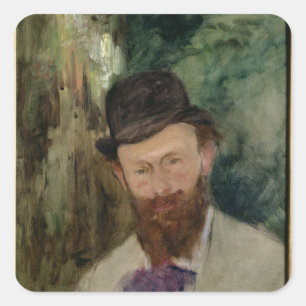 Sticker Carré Portrait de Manet d'Edouard Manet c.1880