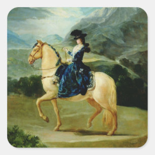 Sticker Carré Portrait de Maria Teresa de Vallabriga à cheval