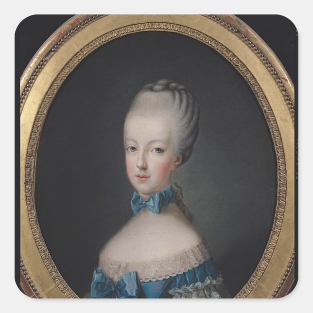 Sticker Carré Portrait de Marie-Antoinette de (Devant)