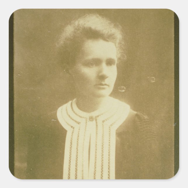 Sticker Carré Portrait de Marie Curie (Devant)