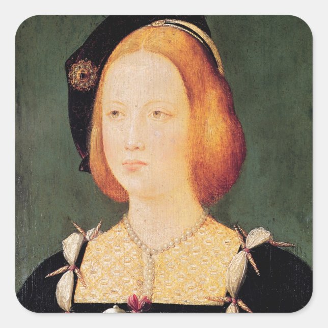 Sticker Carré Portrait de Marie d'Angleterre (Devant)