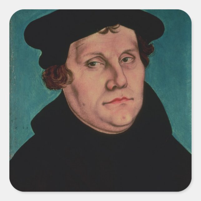 Sticker Carré Portrait de Martin Luther, 1529 (Devant)