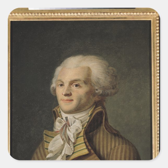 Sticker Carré Portrait de Maximilien de Robespierre (Devant)