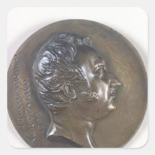 Sticker Carré Portrait de médaillon de Gioacchino Rossini 1829