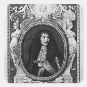 Sticker Carré Portrait de médaillon de Louis XIV