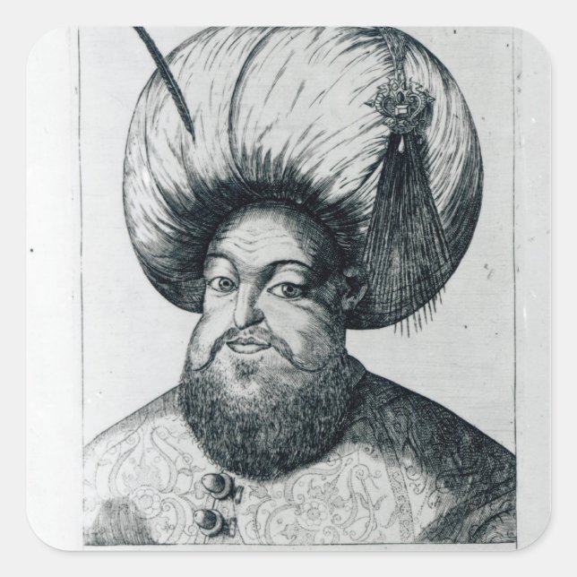 Sticker Carré Portrait de Murad III (Devant)